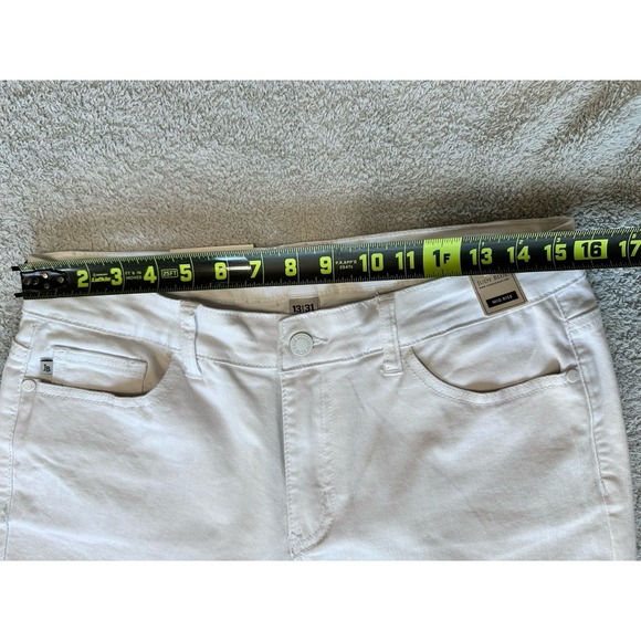 Womens White Judy Blue Mid Rise Skinny Fit Size 13/31 - Picture 10 of 11